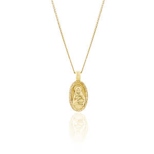 9KT SOLID GOLD St Melangell - Patron Saint of Small Animals Necklace