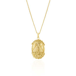 Saint Pendants: 9KT SOLID GOLD Our Lady of Charity - Patroness of Cuba Necklace