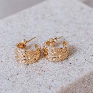 French Harvest: 9KT SOLID GOLD - MINI MONTEREY HOOPS