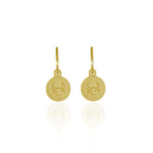 Taurus Mini Zodiac Hoops - Gold