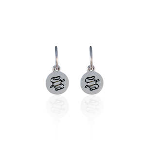 Pisces Mini Zodiac Hoops - Silver