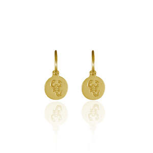 Gifts Under 200: Scorpio Mini Zodiac Hoops - Gold