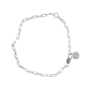 LONG BEACH LINK CHAIN BRACELET - Silver