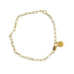 LONG BEACH LINK CHAIN BRACELET - Gold