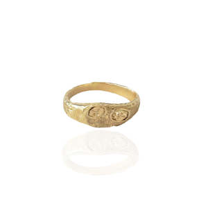 BESPOKE 9KT GOLD Ziggy Ring - 2 Stones