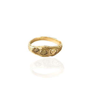 BESPOKE 9KT GOLD Ziggy Ring - 3 Stones