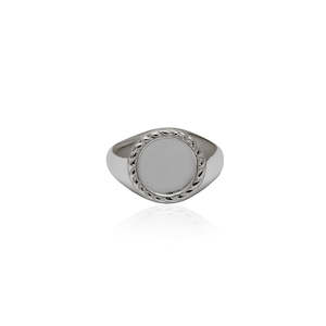 Signet Rings: Love Shack Signet Ring - Silver