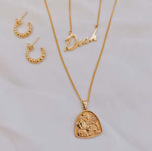 Signet Rings: Custom Name Necklace - Silver