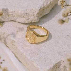 Signet Rings: 9KT SOLID GOLD St Jude Patron Saint of Hope & Impossible Causes Signet Ring