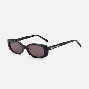 Sunglasses: Lu Goldie - Solene Black Sunglasses