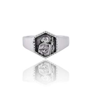 Personalise: St Jude Patron Saint of Hope & Impossible Causes Signet Ring - Silver