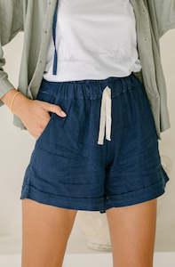 Pants Shorts: Willow Shorts - Ocean Blue *ORGANICALLY PLANT DYED*