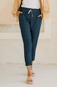 Pants Shorts: Frankie Pants - Ocean Blue *ORGANICALLY PLANT DYED*