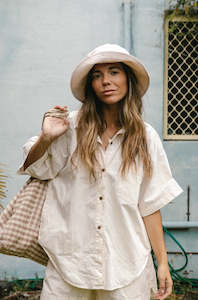 Jan Shirt - Organic Cotton - Macadamia *Organic Plant Dyed*