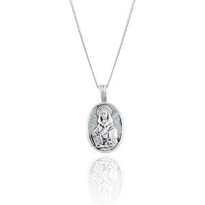 Recommended Product Necklaces Silver: St Dymphna - Patron Saint of Anxiety Necklace - Silver