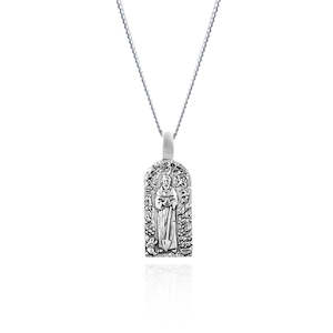 Recommended Product Necklaces Silver: St Fiacre - Patron Saint of Gardening Necklace - Silver