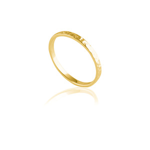 Recommended Rings Gold: MOMA Hammered Ring 2mm - Gold