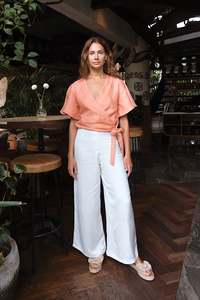 Island Clothing: LILY WRAP TOP - Vintage Blush