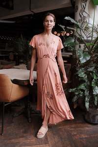 Island Clothing: SIENNA BEACH WRAP DRESS - Vintage Blush