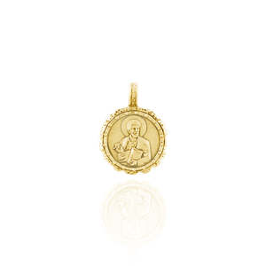 SOLID GOLD St Luke - Patron Saint of Creativity & Artists - CHARM ONLY - Gold
