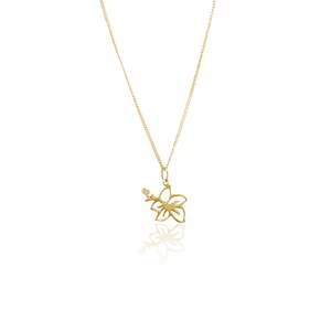 GOLDFISH KISS x LUNA & ROSE HIBISCUS FLOWER NECKLACE (Gold)