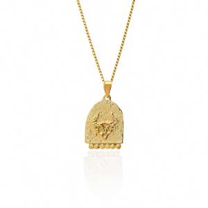 Zodiac Star Sign Necklaces: TAURUS ZODIAC NECKLACE - GOLD