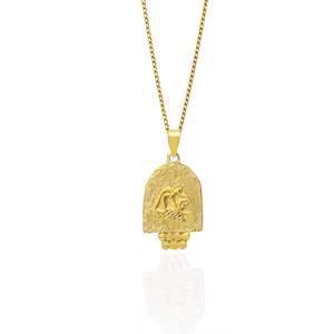 Zodiac Star Sign Necklaces: AQUARIUS ZODIAC PENDANT - GOLD