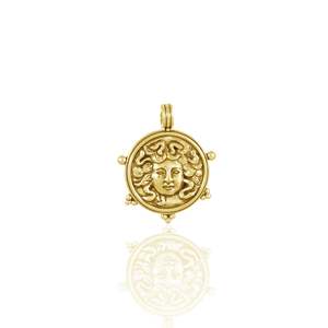 Phenomenal Woman: SOLID GOLD - Medusa Pendant for Protection - CHARM ONLY