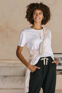 ORGANIC COTTON CLASSIC TEE - Coconut White