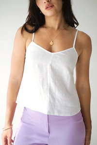 Tops Shirts: JENNY SINGLET - Coconut White
