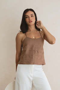 Tops Shirts: JENNY SINGLET - Cocoa