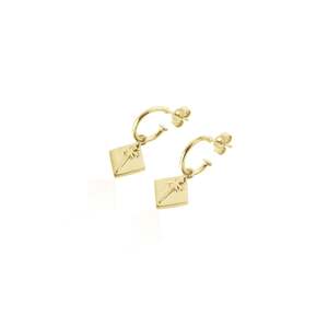 Just Landed: Pacific Palm Earrings - GOLD