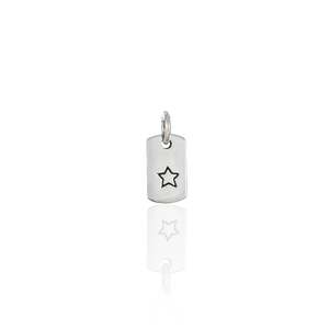 Gifts Under 51: Starry Nights - Rectangle Charm - Silver