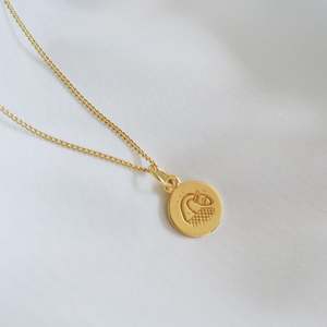 Aquarius Mini Zodiac Necklace - Gold