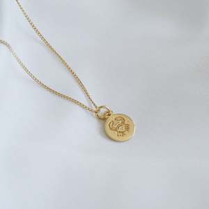 Featured Necklaces: Cancer Mini Zodiac Necklace - Gold
