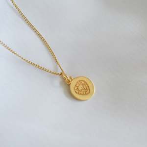 Featured Necklaces: Leo Mini Zodiac Necklace - Gold