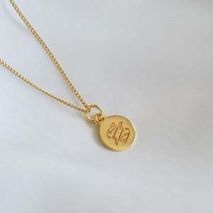 Pisces Mini Zodiac Necklace - Gold