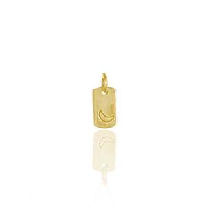 Gifts Under 51: Mini Moon Rectangle Charm - Gold