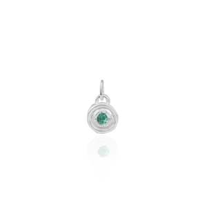 Motherhood Capsule: May birthstone CHARM ONLY - Emerald - Silver