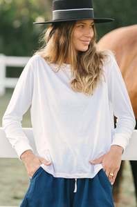 T Shirts: ORGANIC COTTON TOMMY TOP - Coconut White
