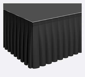 Polyester Stage Skirting: 40cm High Black Stage Skirting (3m)
