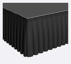 Polyester Stage Skirting: 30cm High Black Stage Skirting (3m)