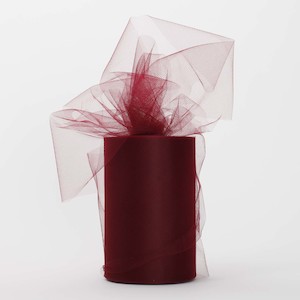 Medium Soft Tulle Fabric Roll - Burgundy (91m Length)