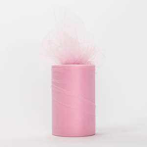 Medium Soft Tulle Fabric Roll - Light Pink (91m Length)