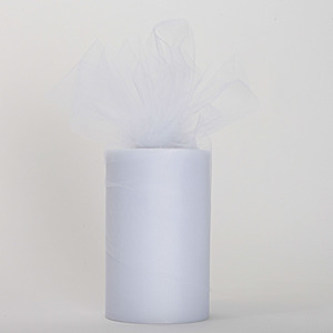 Medium Soft Tulle Fabric Roll - White (91m Length)