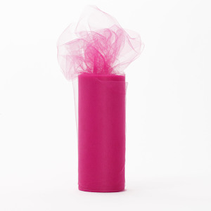 Small Soft Tulle Fabric Roll - Berry (22m Length)