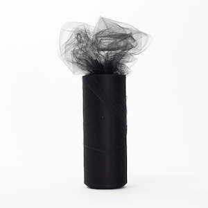 Small Soft Tulle Fabric Roll - Black (22m Length)