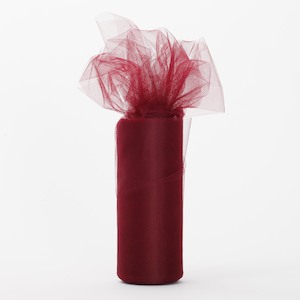 Small Soft Tulle Fabric Roll - Burgundy (22m Length)