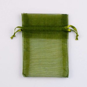 CLEARANCE Organza Bags - Sage (10x15cm)