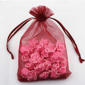 Favour Bag: CLEARANCE Organza Bags - Burgundy (10x15cm)